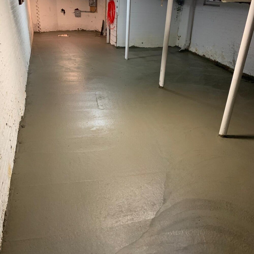 Basement waterproofing in New Rochelle, Westchester, after